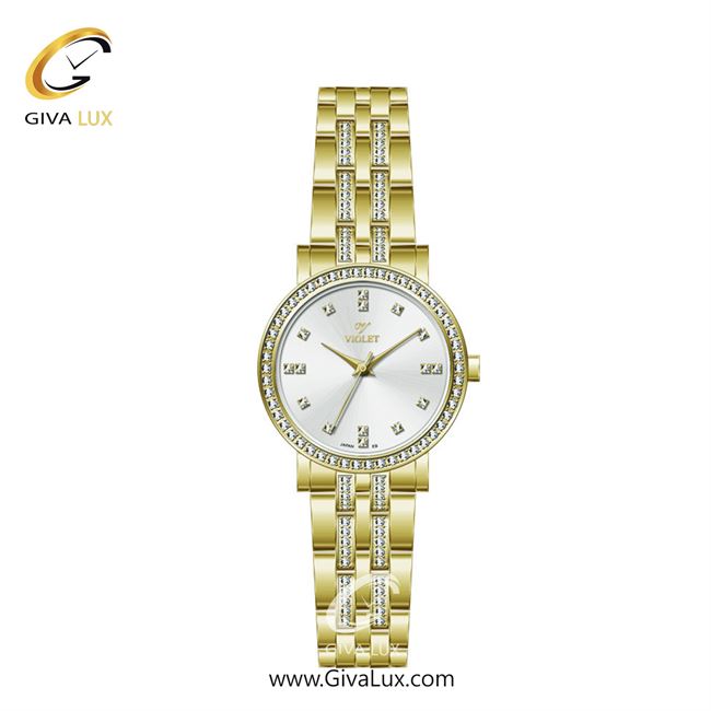 ساعت مچی اورجینال زنانه ویولت VIOLET طلایی | طلایی| نقره ای| کد رفرنس 0582/2